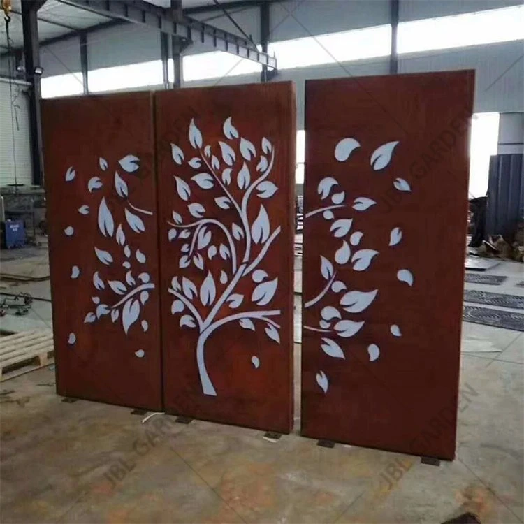 Laser-cut Corten Steel Screens Laser-cut Corten Steel Screens
