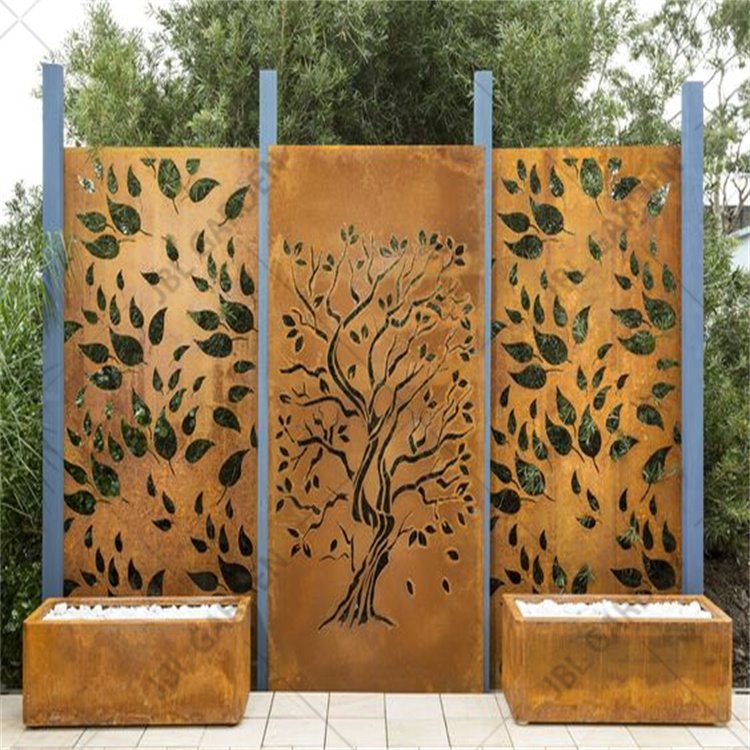 Laser-cut Corten Steel Screens Laser-cut Corten Steel Screens