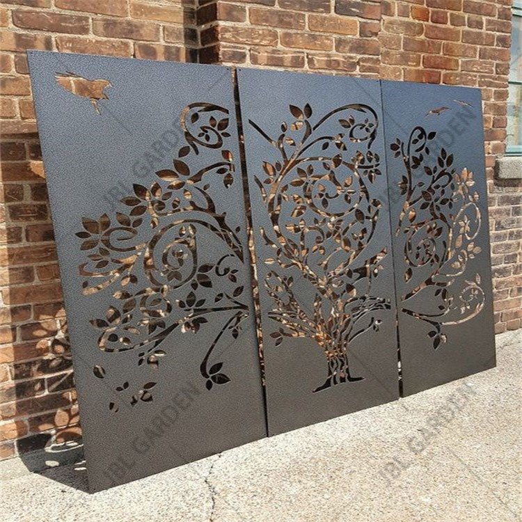 Laser-cut Corten Steel Screens Laser-cut Corten Steel Screens