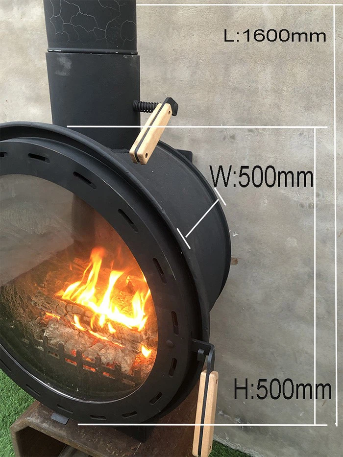 wood burning fireplace