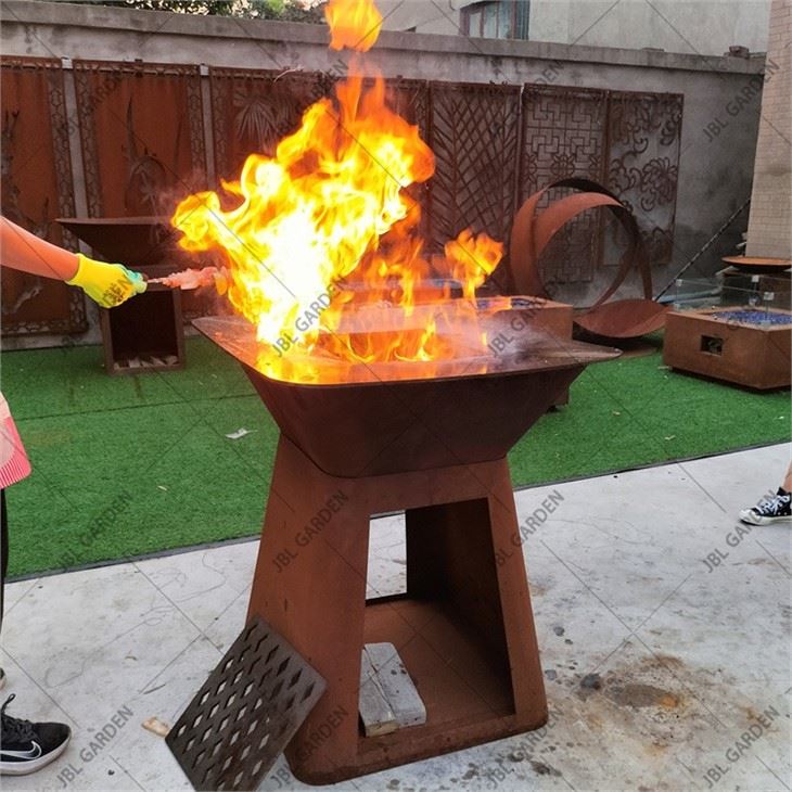 Kuhanje Plancha Grill Weathered CORTEN Jeklo Bbq