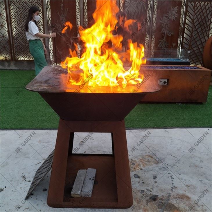 Cooking Plancha Grill Weathered CORTEN Steel Bbq