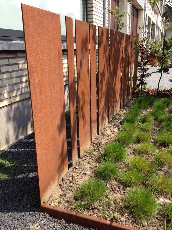 Jeklene ograje za vrt Corten