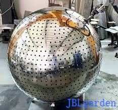 Garden Ornaments Stainless Steel Leaves Flowers Ball Sculpture