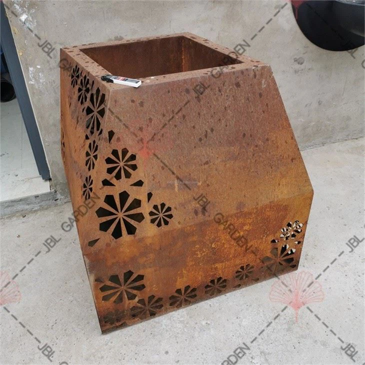 Large Metal Flower Pots