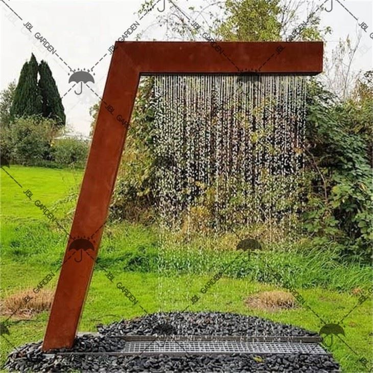 Metal Rectangle Water Feature