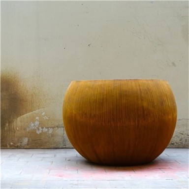 Corten Steel Planter Half Round