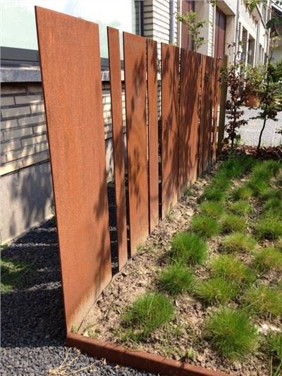 Jeklene ograje za vrt Corten
