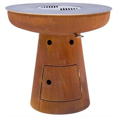 Žar za žar iz jekla Corten za kuhanje na prostem