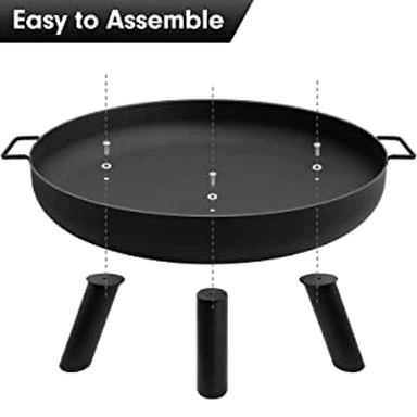 Lesno oglje Zunanji kovinski ognjišče