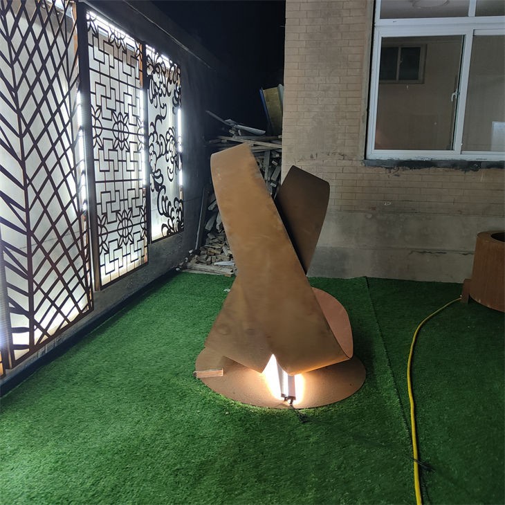 Abstract Modern Rusted Corten Steel Sculptures factory