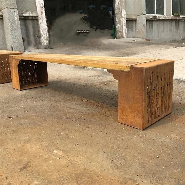 Corten Street Furniture Park Bench