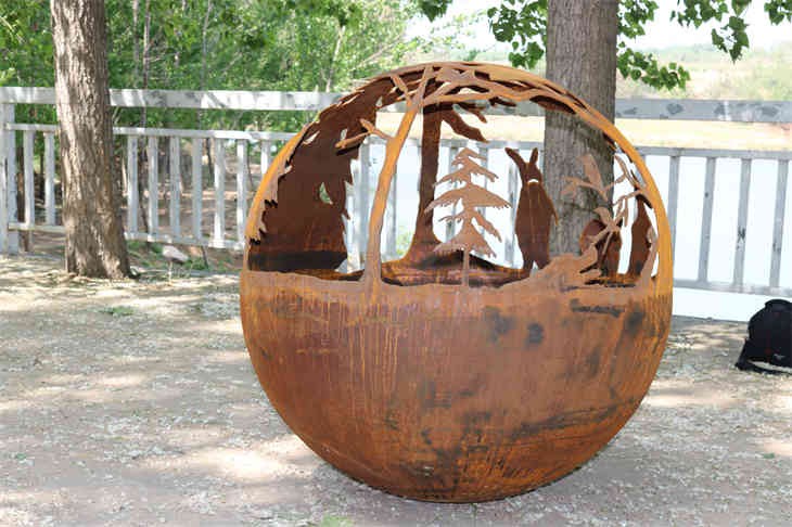 Ognjišče Half Sphere Corten Steel