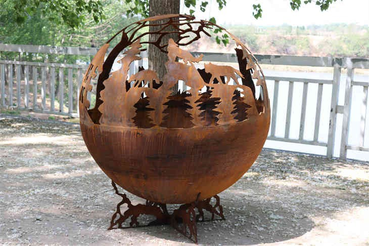 Half Sphere Corten Steel Fire Pit suppliers