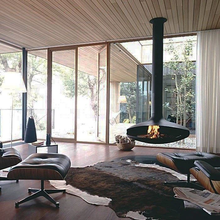 Hanging Fireplace Wood Burning