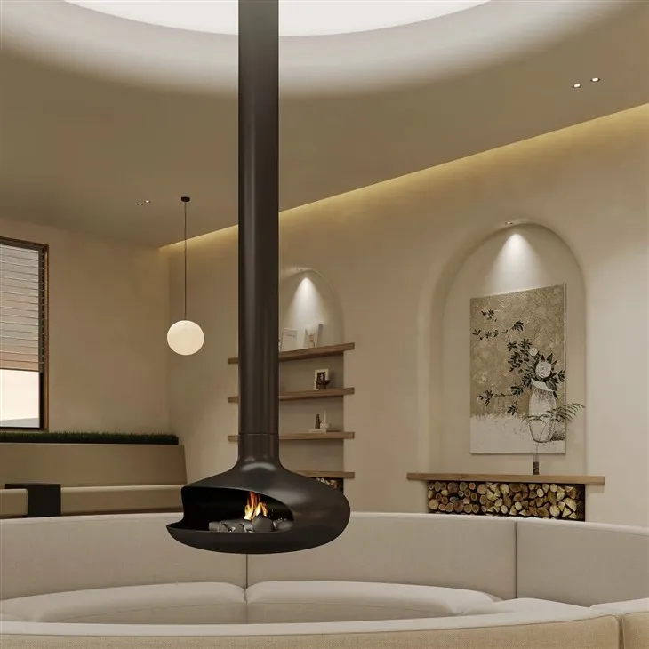 Notranji okrasni viseči kamin