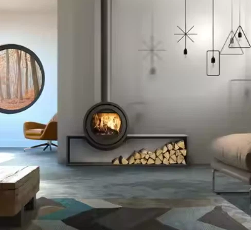 JBL Black Hanging Fireplace
