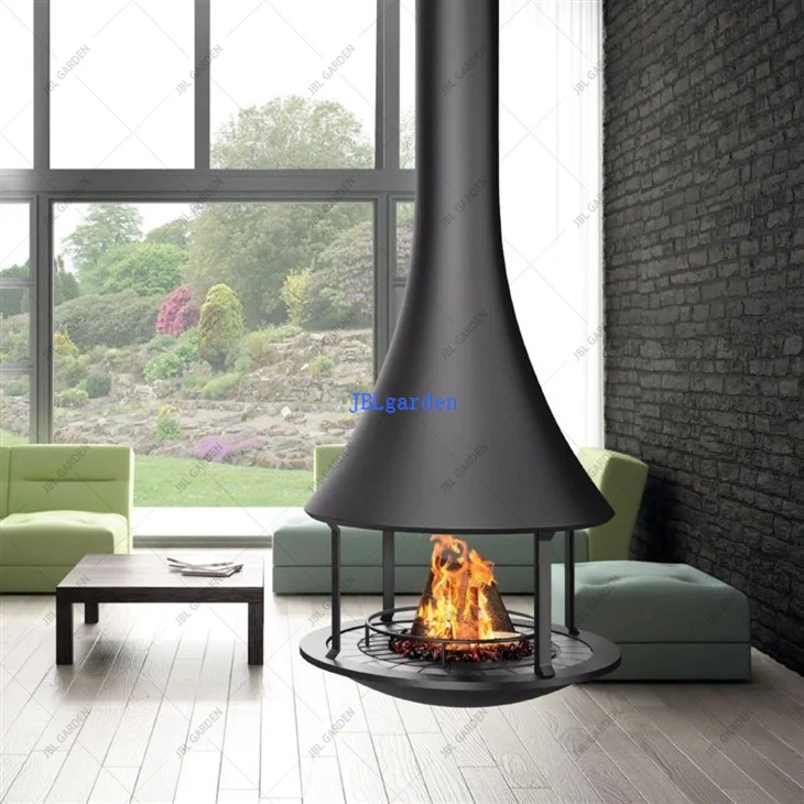 Modern Hotel Villa Hanging Fireplace