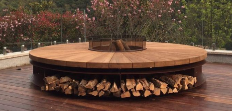 Outdoor Fireplace Table
