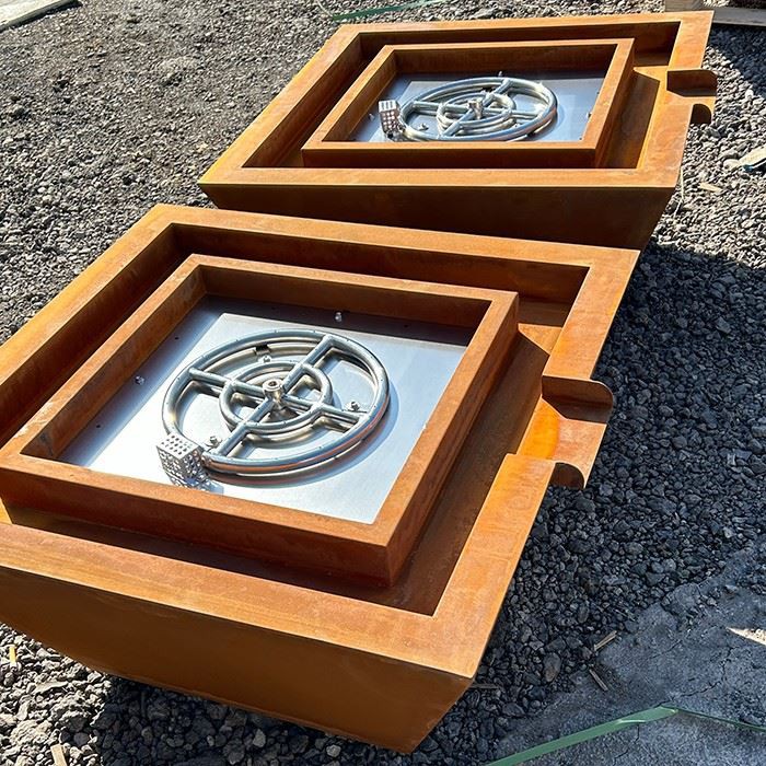 Outdoor Metal Fire & Water Bowl