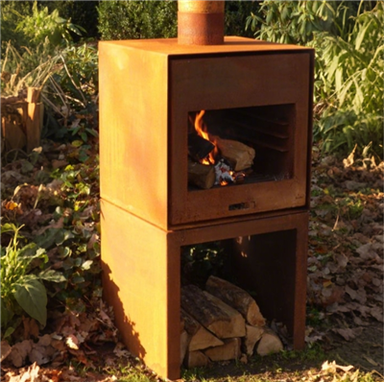 Vrtni kamin Corten Steel Rusty