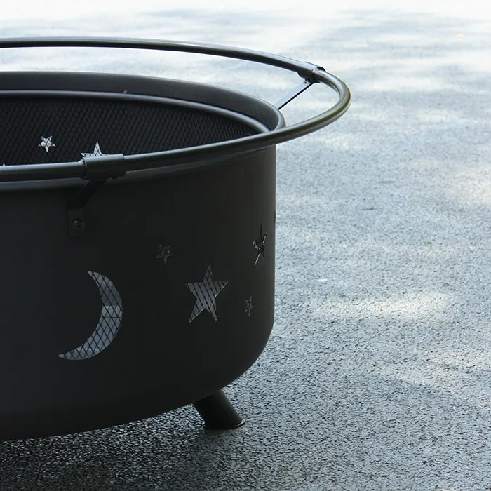 Star Moon Shaped Grill Fire Pit