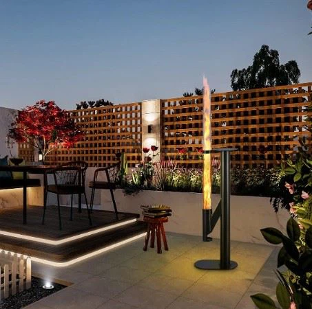 Vertical Rocket Launcher Furnace For Courtyard Heating