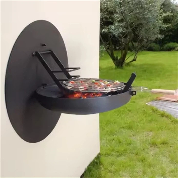 Wall Mounted Charcoal Folded BBQ Grill