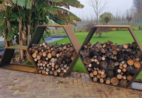 Corten Steel Storage Rack